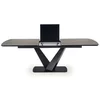 Masă Vinston extensibilă, blat rezistent și picioare solide, material MDF lăcuit și HPL, 180-230x95x76 cm, negru-gri picture - 10