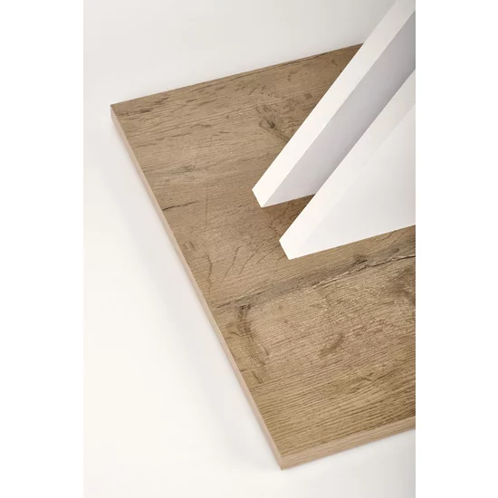 Masă Xarelto extensibilă, blat furniruit, structură rezistentă, 130-175x85x76 cm, stejar wotan/alb mat picture - 3