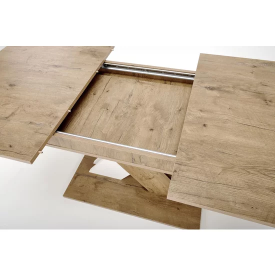 Masă Xarelto extensibilă, blat furniruit, structură rezistentă, 130-175x85x76 cm, stejar wotan/alb mat picture - 4