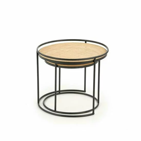 Set 2 măsuțe cafea Manado, design modern, MDF, 51x42 cm, natur picture - 4