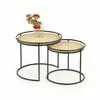 Set 2 măsuțe cafea Manado, design modern, MDF, 51x42 cm, natur picture - 1