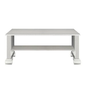 Masuta Cafea White 120x60x56 cm Frasin alb/ Pin Argintiu