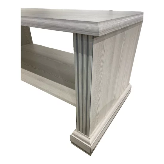 Măsuță cafea White, design clasic, PAL melaminat, 120x60x56 cm, frasin alb/pin argintiu picture - 2