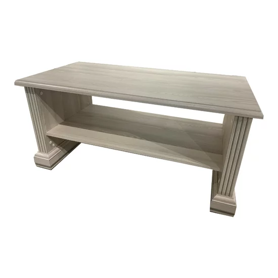 Măsuță cafea White, design clasic, PAL melaminat, 120x60x56 cm, frasin alb/pin argintiu picture - 3