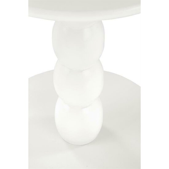 Măsuță de cafea Cirilla, blat MDF lăcuit + structură lemn masiv, design modern, 40x47 cm, alb picture - 7