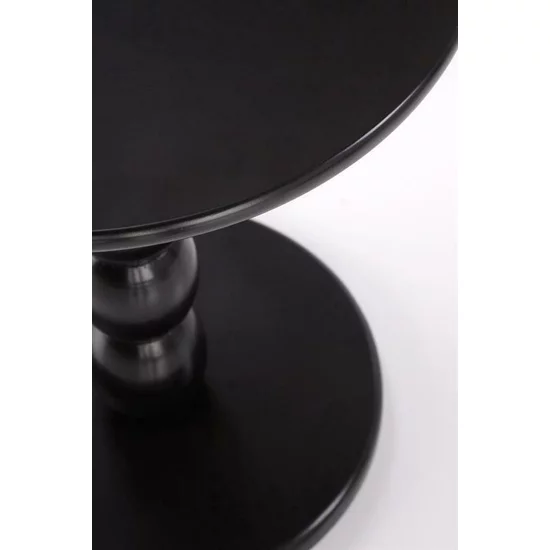 Măsuță de cafea Cirilla, blat MDF lăcuit + structură lemn masiv, design modern, 40x47 cm, alb picture - 12