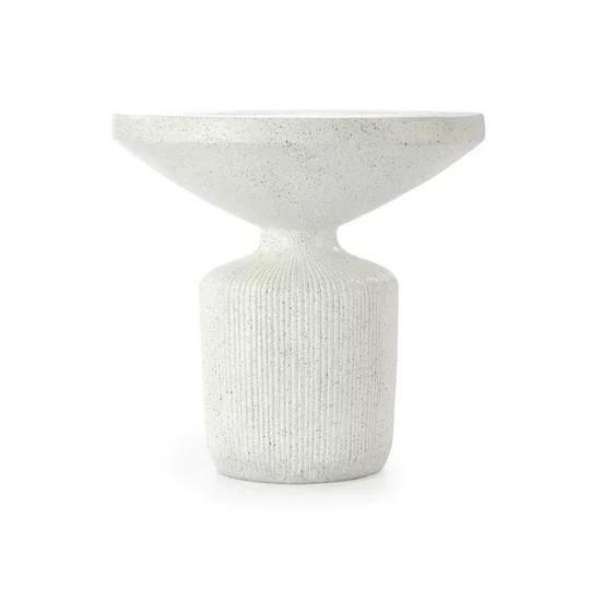 Măsuță de cafea Giza, design minimalist, structură compozit oxid de magneziu, 54x53 cm, alb picture - 3