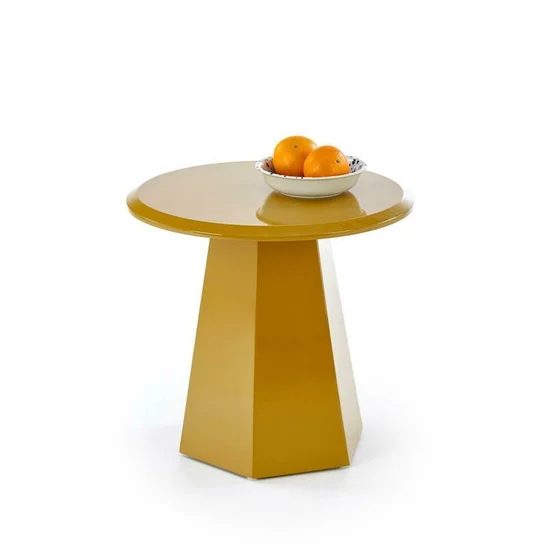 Măsuță de cafea Loca, design minimalist, blat rotund, structură din lemn, 50x47 cm, personalizabil picture - 3