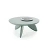 Măsuță de cafea Soraya 2, blat MDF lăcuit, structură lemn masiv, 80x36 cm, albastru-vernil picture - 2