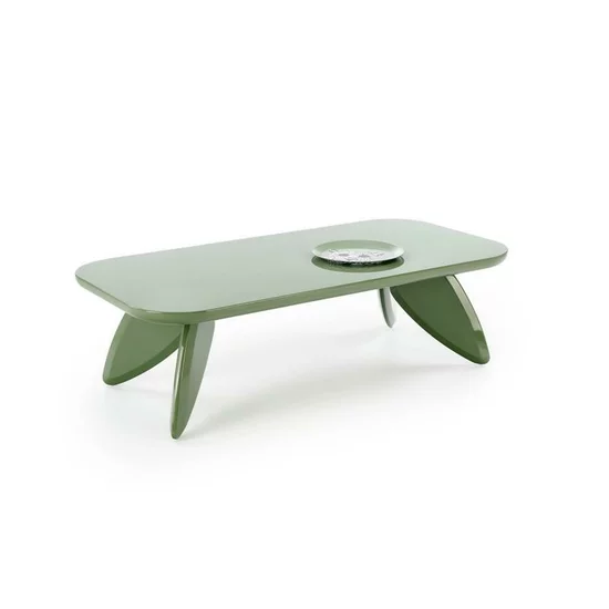 Măsuță de cafea Soraya, blat MDF lăcuit lucios, structură lemn masiv, design compact, 120x60x36 cm, vișiniu picture - 2