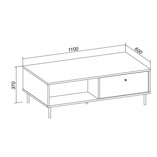Măsuță de Cafea Tiramisu LAW2S – 2 Sertare și Design Texturat picture - 6