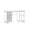 Masă de toaletă Idento TOL, design clasic cu 2 dulapuri și 2 sertare, PAL și MDF, 120,5x41,5x71 cm, alb alpin picture - 3