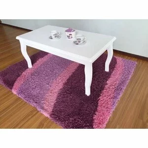 Măsuță cafea dreptunghiulară, design modern, MDF, 80x50x45 cm, alb