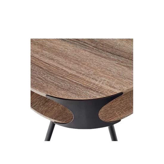 Măsuță cafea Kirby rotundă, design modern, PAL melaminat, 45x60 cm, Sonoma închis picture - 4