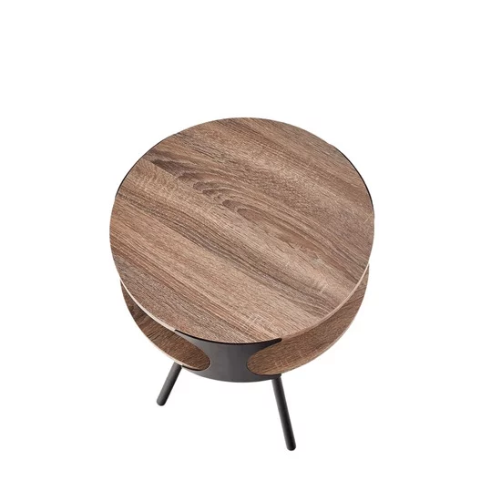 Măsuță cafea Kirby rotundă, design modern, PAL melaminat, 45x60 cm, Sonoma închis picture - 3