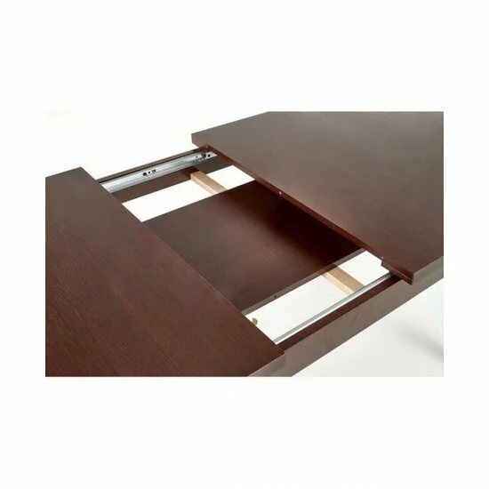 Masă Maurycy extensibilă, design elegant, PAL laminat, 158x75x76 cm, nuc închis picture - 5