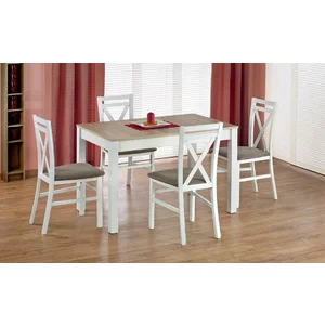 Masă Maurycy extensibilă, combinație estetică, PAL laminat, 158x75x76 cm, Sonoma-alb