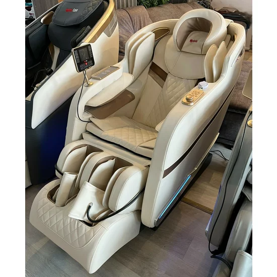 Fotoliu masaj gravitație zero, funcție încălzire, funcție bluetooth, role picioare, airbag complet, Controler tactil LED picture - 10