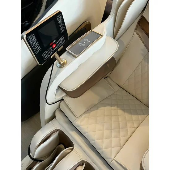 Fotoliu masaj gravitație zero, funcție încălzire, funcție bluetooth, role picioare, airbag complet, Controler tactil LED picture - 13