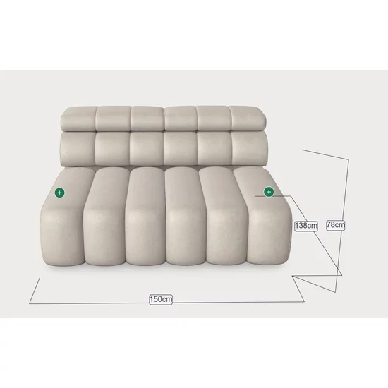 Modul Zurich 2 / 2E, Element Canapea (Fix sau Extensibil), 150x113 cm picture - 6