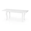 Masă Mozart extensibilă, blat rezistent, MDF laminat + lemn fag, 160-240x90x75 cm, alb picture - 3