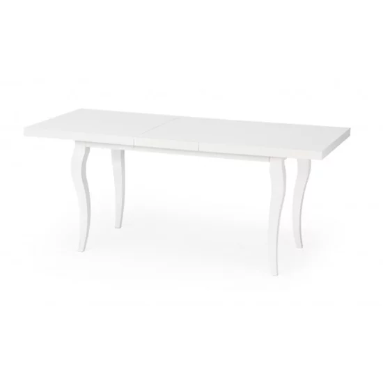 Masă Mozart extensibilă, blat rezistent, MDF laminat + lemn fag, 160-240x90x75 cm, alb picture - 3