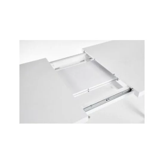 Masă Mozart extensibilă, blat rezistent, MDF laminat + lemn fag, 160-240x90x75 cm, alb picture - 4