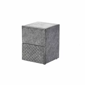 Noptieră Babylon cu 2 sertare, tapițată cu stofă, 50x45x53 cm, gri