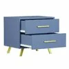 Noptieră Bali 2, 2 sertare, design modern, PAL melaminat, 54x41x48 cm, albastru picture - 2
