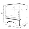 Noptiera Boston Cu Sertar  1S 50x45x52 cm Yvory picture - 2
