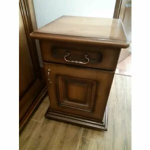 Noptieră Elena, 1 Sertar Cu Spațiu Deschis, PAL și MDF, 47x44x66 cm, Alb