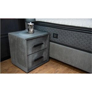 Noptiera Eliff gri 55x37x50 cm