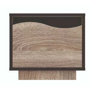 Noptieră Geneva, design compact, PAL melaminat, 40,5x45x40 cm, Sonoma Trufa/Wenge