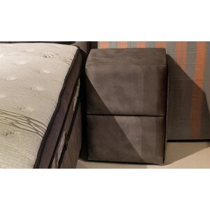 Noptieră tapițată Lateks 50x45x50 cm gri, cu spațiu depozitare și design modern