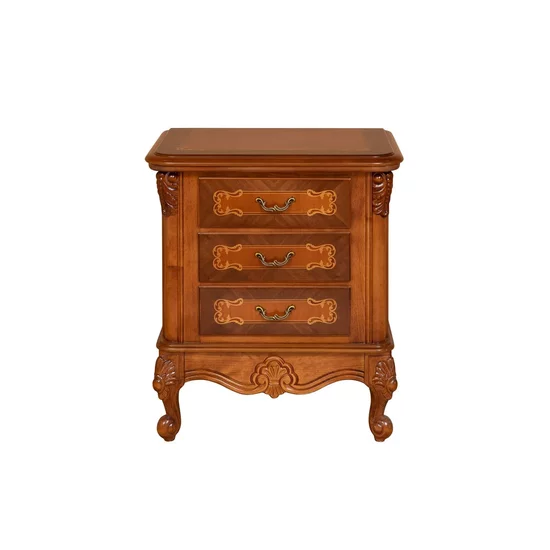 Noptieră Milly, 2 sertare, structură lemn masiv + PAL, design elegant, 61x41.5x67 cm, personalizabil picture - 2