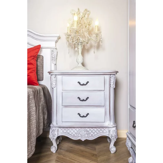 Noptieră Milly, 2 sertare, structură lemn masiv + PAL, design elegant, 61x41.5x67 cm, personalizabil picture - 3