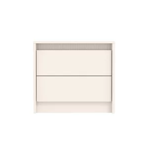 Noptieră Monaco, 2 sertare cu sistem push-to-open, PAL melaminat, 54x40x49 cm, Casmir