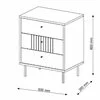 Noptiera Tiramisu KOM3S – 3 Sertare, Design Vertical cu Fronturi Frezate picture - 6