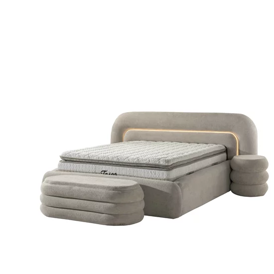 Noptiera Tosco tapițată stofă premium culoare Erato 03 picture - 3