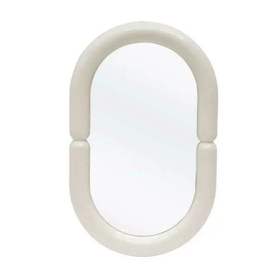 Oglindă de perete Poster, cadru MDF, design minimalist, 80x50x3.5 cm, negru / alb picture - 2