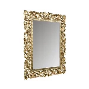 Oglindă Franco, Modernă Cu Ramă Subțire, 80x3x110 cm, Alb/Negru/Argintiu/Auriu