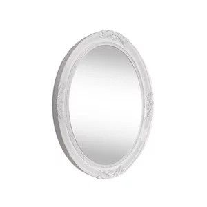 Oglindă Laura, Cu Ramă Elegantă, 73x94 cm, Alb/Argintiu/Auriu