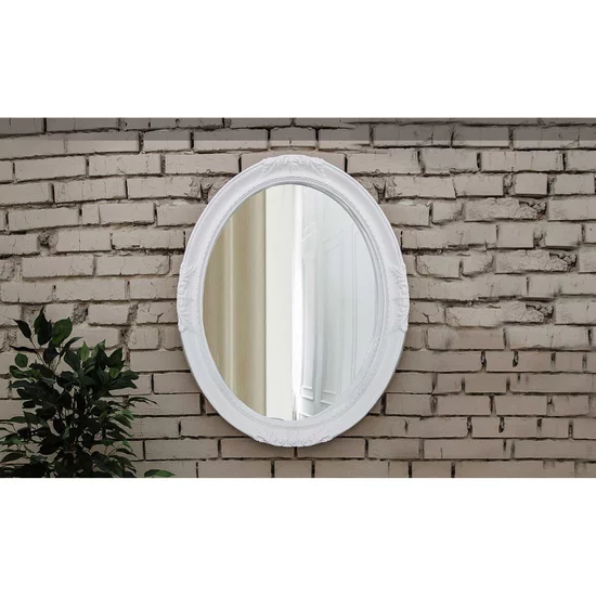 Oglindă Laura, Cu Ramă Elegantă, 73x94 cm, Alb/Argintiu/Auriu picture - 4