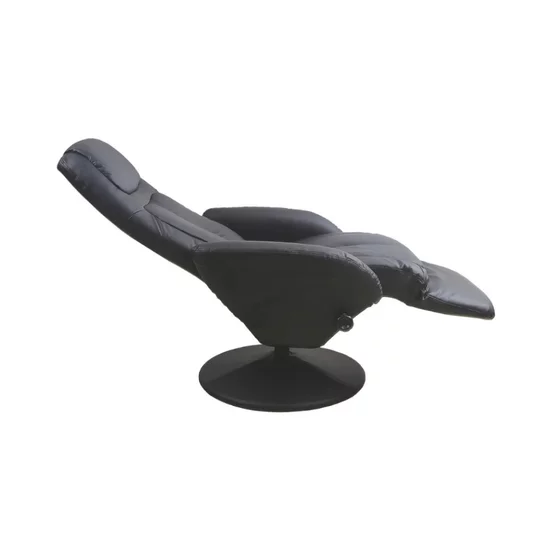 Fotoliu Optima culisant, sistem reglabil, piele ecologică, 77x80x101 cm, negru picture - 2