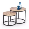 Set 2 măsuțe cafea Oreo, rotunde, PAL melaminat, 53x45 cm, stejar San Remo picture - 1