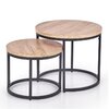 Set 2 Masute Cafea Oreo Rotunde Stejar San Remo picture - 2
