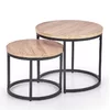 Set 2 măsuțe cafea Oreo, rotunde, PAL melaminat, 53x45 cm, stejar San Remo picture - 2