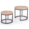 Set 2 Masute Cafea Oreo Rotunde Stejar San Remo picture - 3