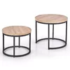 Set 2 măsuțe cafea Oreo, rotunde, PAL melaminat, 53x45 cm, stejar San Remo picture - 3