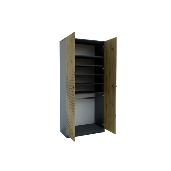 Pantofar Bristol 180, capacitate mare, structură PAL melaminat, design modern, 180x80x39 cm, Alb picture - 2